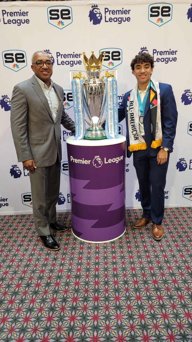 jcumenssoccer's tweet photo. Junior All-American defender Izac Coleman at the @UnitedCoaches ceremony this afternoon in Philadelphia!!!  We are very blessed to have such a talented young man representing our university, athletic department and soccer program!  #BlueStreakStandard ⚡️🇺🇸⚡️ https://t.co/eFQAYTZPS1
