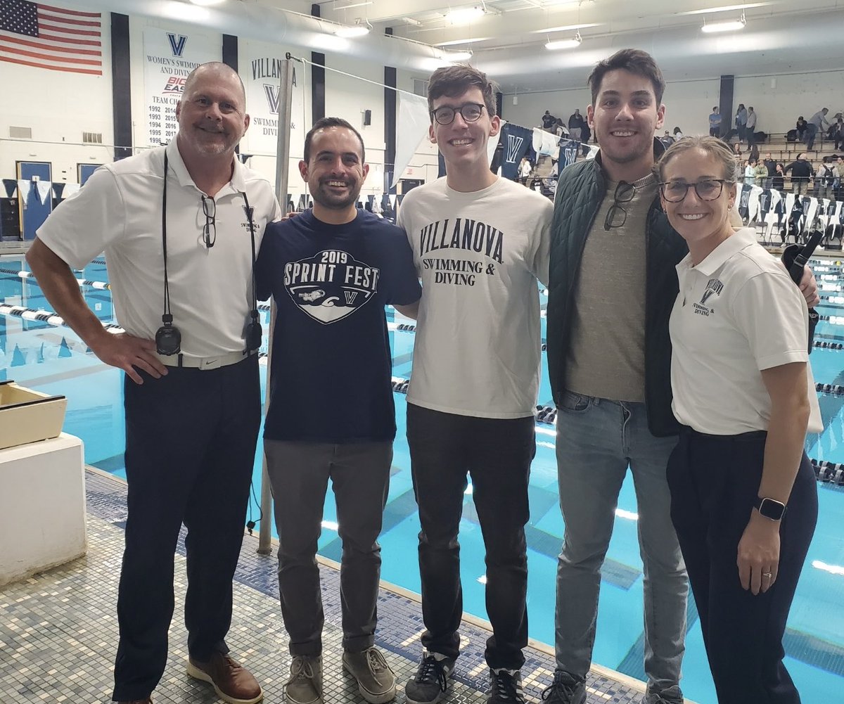 VUSwimCoachRTS's tweet photo. Great 2 days to kick off the second half of our competitive season. Women with a win over Richmond Friday night/ Men big win on Saturday vs Providence. Love how our alumni are always with us no matter what city. #novaon3familyon6 https://t.co/huoJ6vaItB