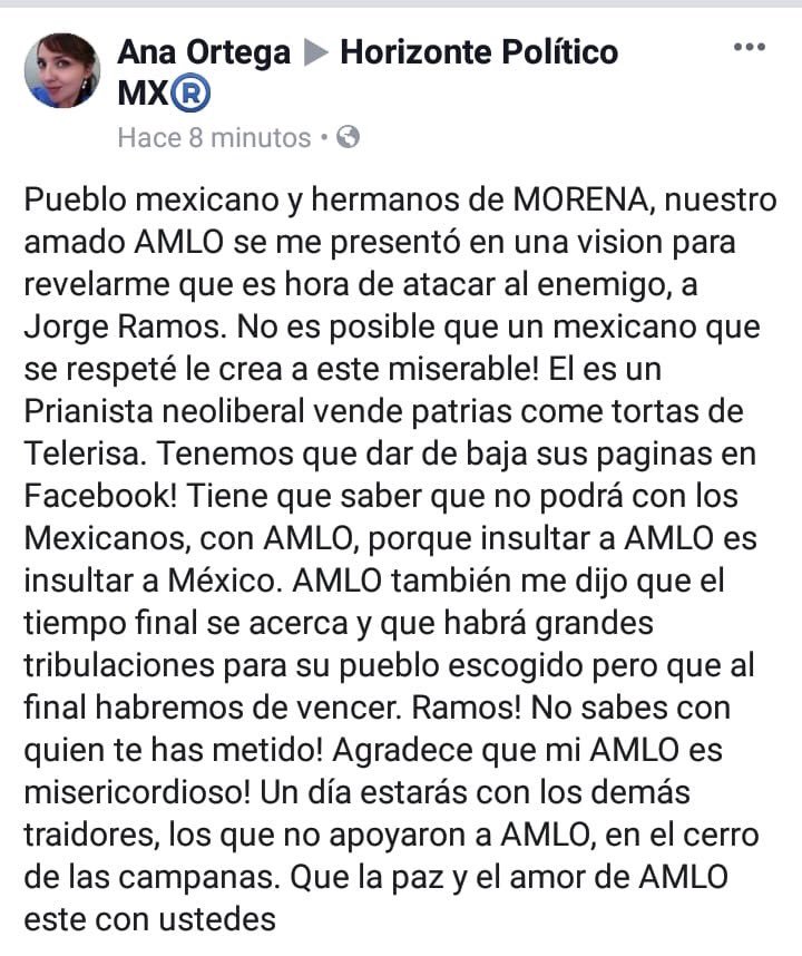 YO_____MERO's tweet photo. ¿Alguien le puede avisar a @jorgeramosnews que su carrera periodística está en peligro?
Esta fulana ya está tomando cartas en el asunto por el su artículo en el Reforma que publicó Jorge Ramos.
#LigaDeGuerreros https://t.co/qRKWGge5Ug