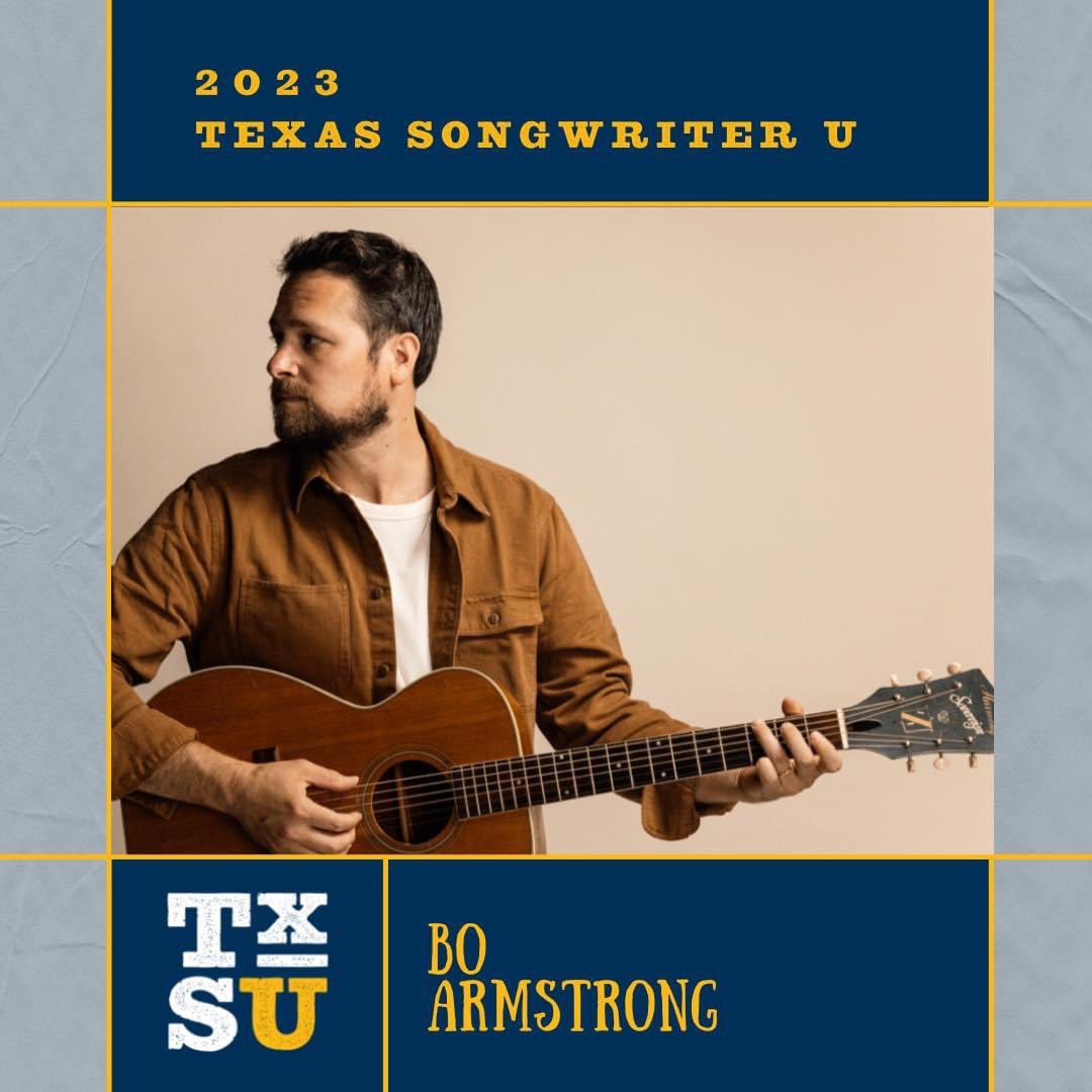 TxSongwriterU's tweet photo. Introducing @Bo_Armstrong, a Dallas-born, Nashville-based singer/songwriter who pairs hardened lyrics with a heartfelt voice to deliver honest, Texas-bent Americana. This is Bo's second appearance into Texas Songwriter U!

Our @saxonpub showcase, Sun, Jan 15, 3 PM! https://t.co/EHkjw5ec36