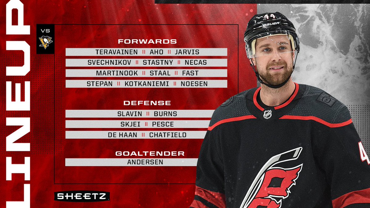 Martin Necas is playing tonight

#NHLAllStarVote