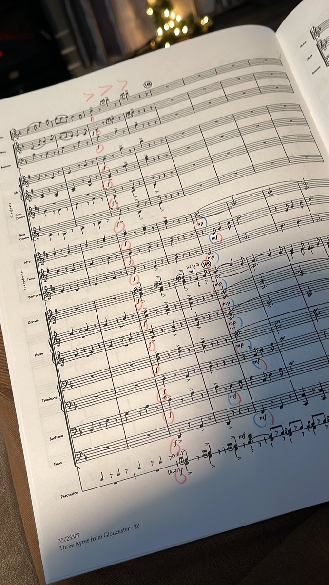 dekconductor's tweet photo. Picked up a cover rehearsal #conductor spot this month. So time to color #scorestudy #music #orchestra #windband #WhoNeedsTheDMA? https://t.co/a3rDNHMhdm
