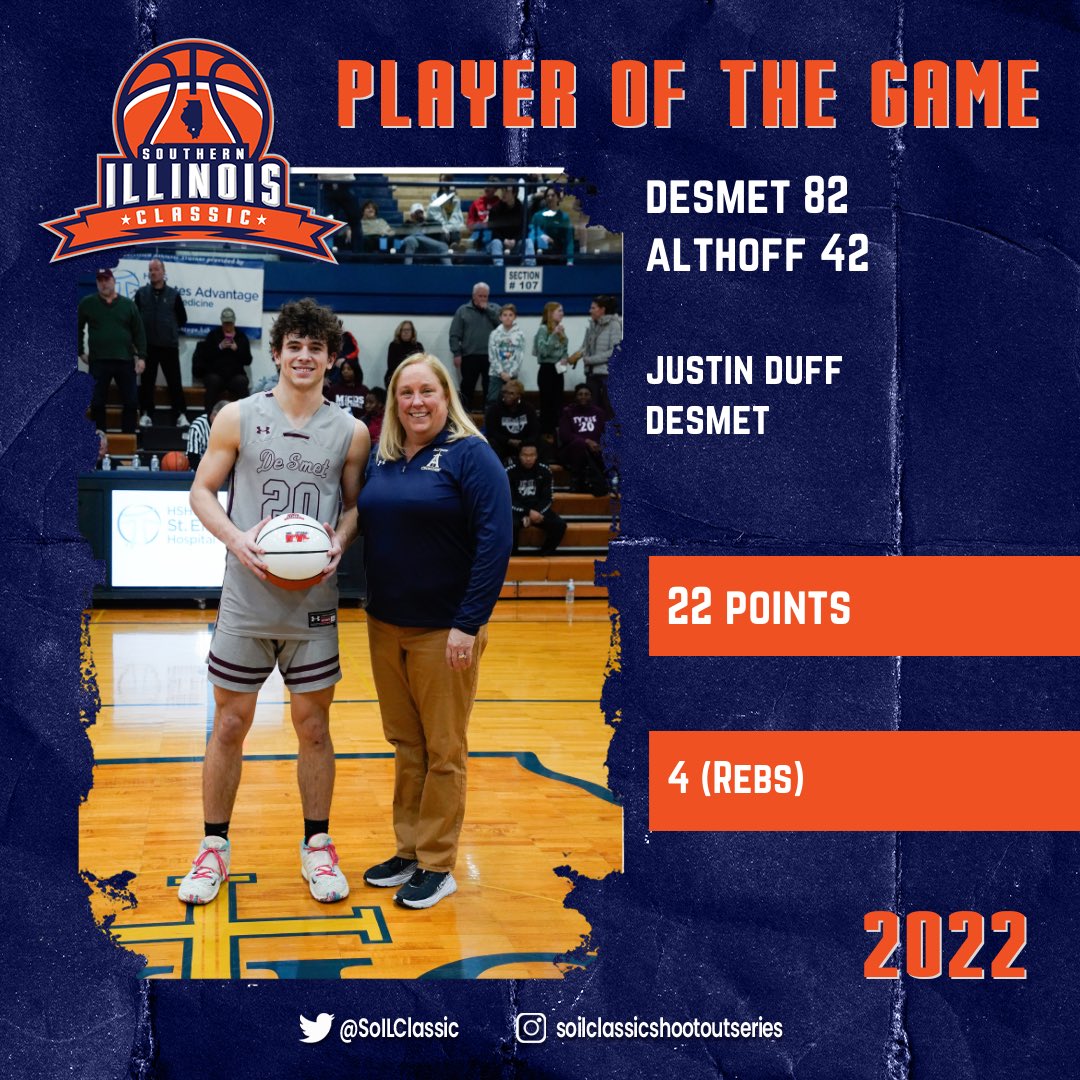 Game 3 MVP goes to Justin Duff of <a href="/DeSmetHoops/">DeSmetHoops</a> #SOILCLASSIC