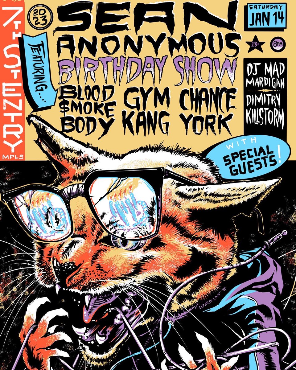 Come to <a href="/FirstAvenue/">First Avenue</a> 7th st Entry for <a href="/SeanAnonymous/">Sean Anonymous</a> birthday show tonight!