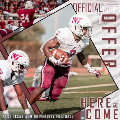 jackboyjuu's tweet photo. #AGTG Blessed to receive a offer from West Texas A&amp;M University ‼️ https://t.co/uTnLkXeJxg