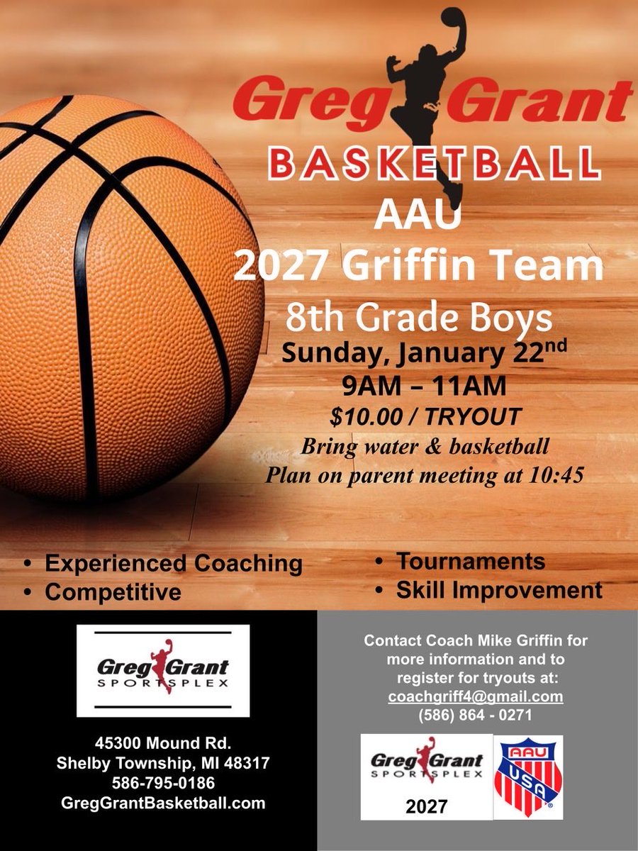 ⁦@CoachGregGrant⁩ Save the date-Sunday January 22nd! Advanced concepts for advanced players-show up to show out!!