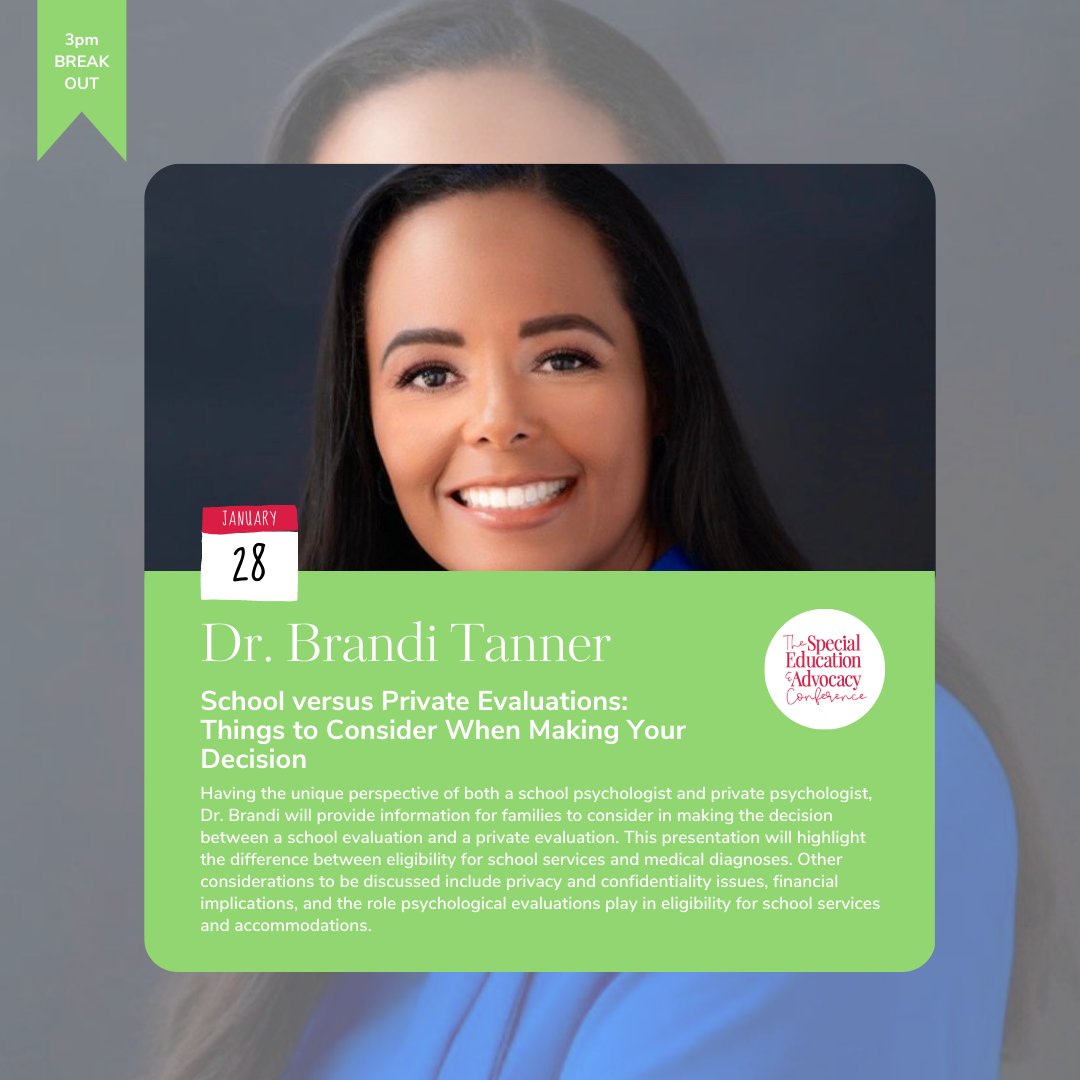 🚌 School versus Private Evaluations: Things to Consider When Making Your Decision with Dr. Brandi Tanner  🎫 Register NOW FREE here: bit.ly/3WLWFpo
#specialeducation #autismawareness #dyslexiaadvocate #adhd #intellectualdisabilities #evaluation  #parentadvocate #iepmom