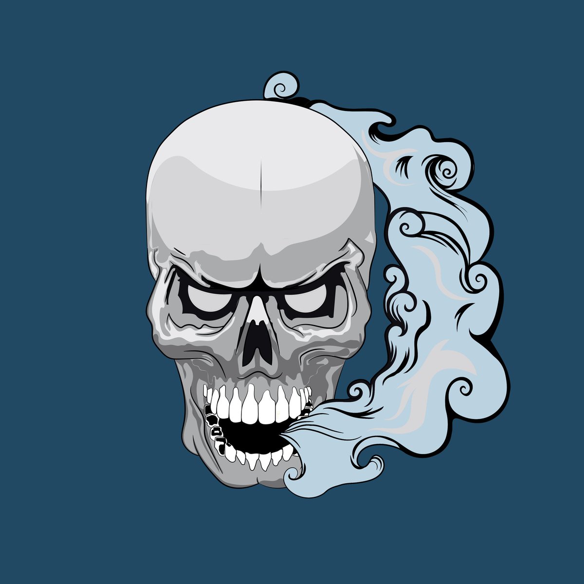 Skull face tweet media