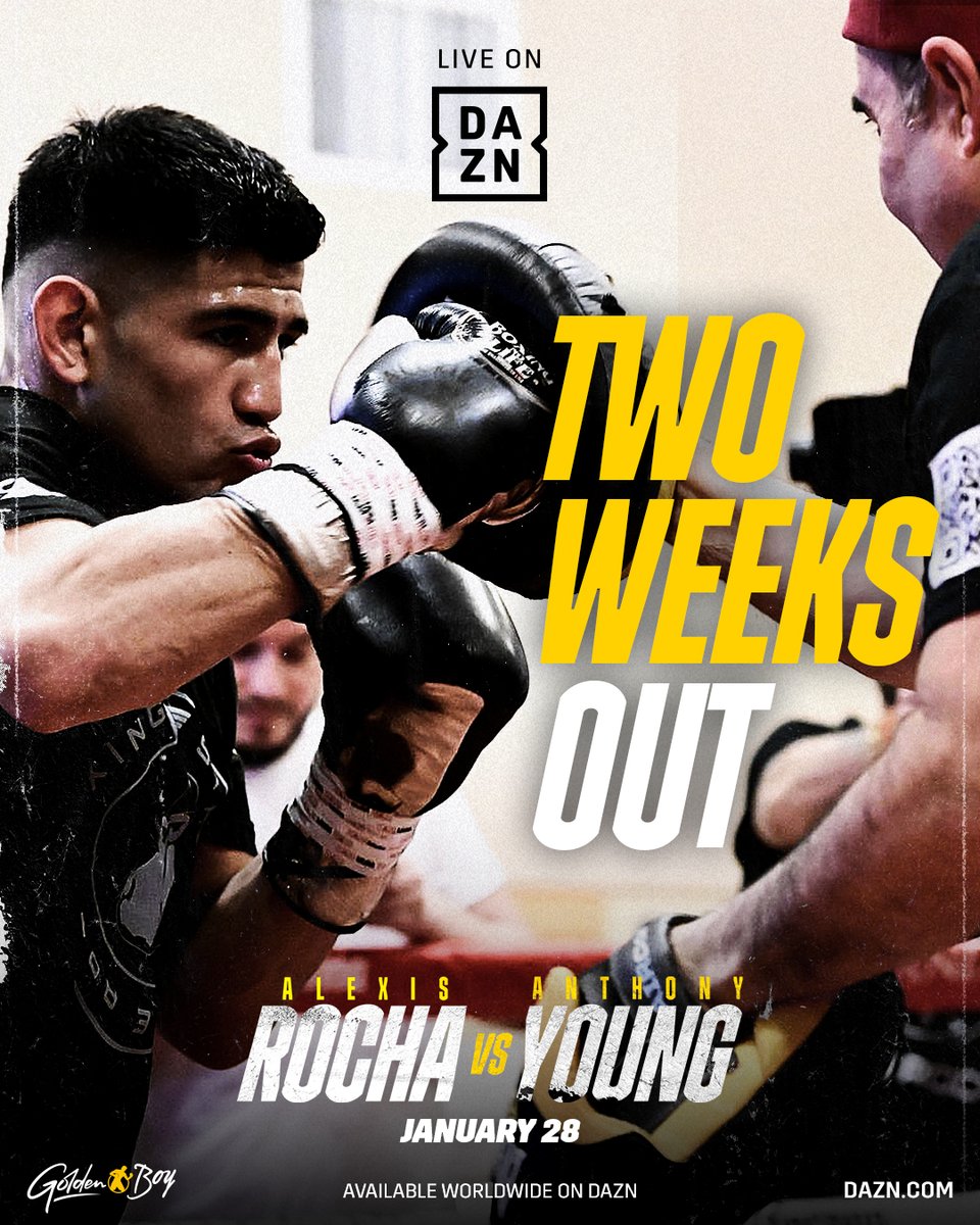 2⃣ weeks out from the return of <a href="/AlexisRocha777/">Lex 👊🏼</a> 

#RochaYoung