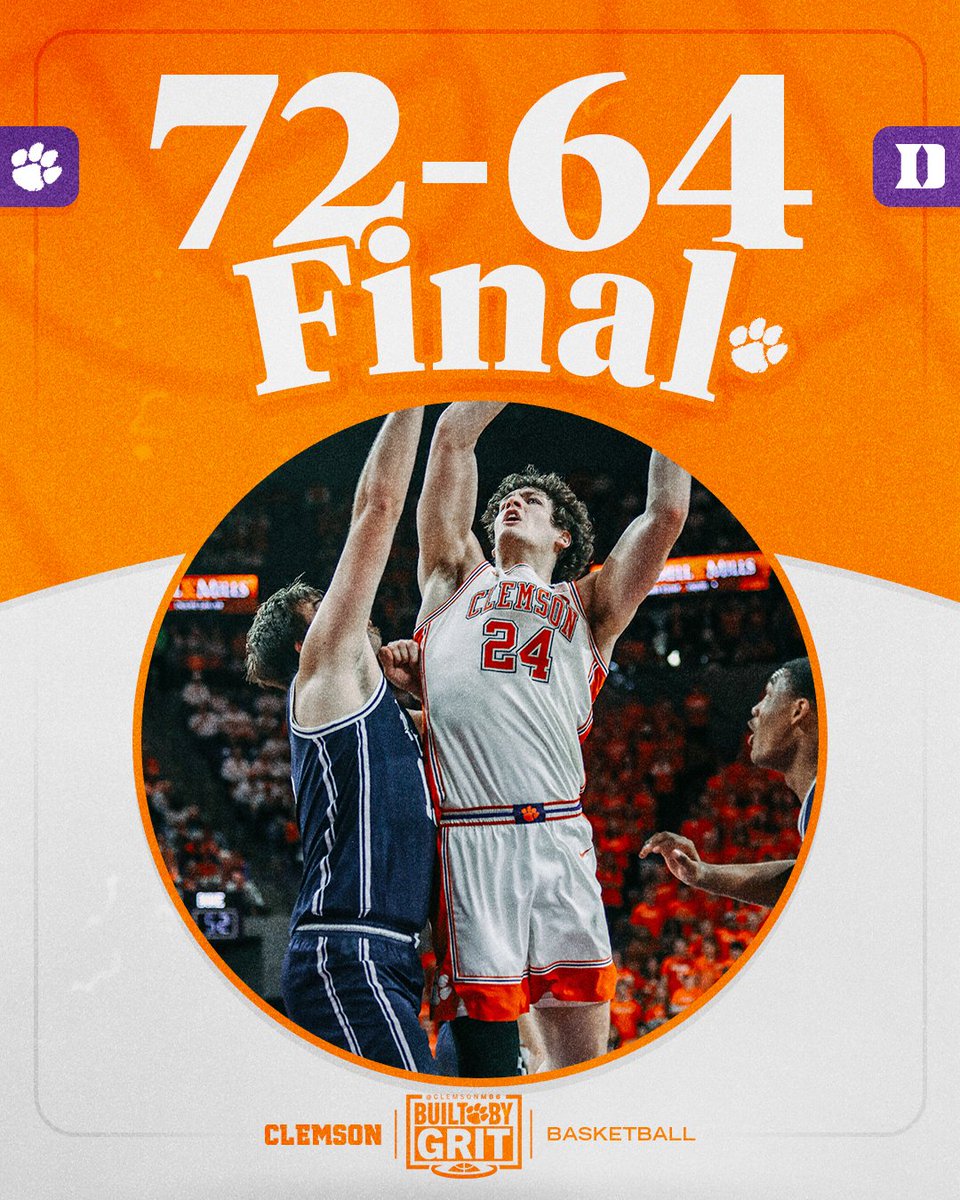 ClemsonMBB's tweet photo. DEFENDED LJC 💪

#ClemsonGRIT https://t.co/de4vfLJjI8