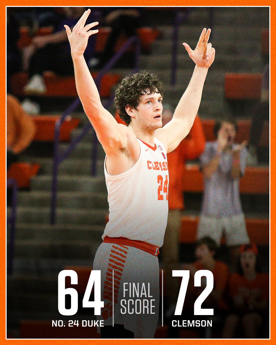 accnetwork's tweet image. .@ClemsonMBB is 7-0 in ACC play! 🔥