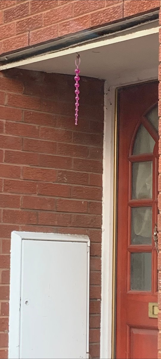 I don't think my dad's elderly neighbour knows what he's truly got hanging outside his front door 😂🙈