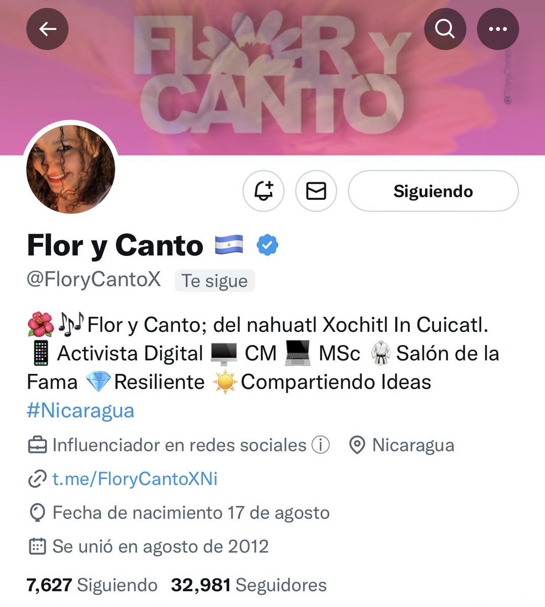No es por presumir pues pero a mi sigue ella <a href="/FloryCantoX/">Flor y Canto 🇳🇮</a> ✅🌸⭐️ y soporten 💙 #UnidosEnVictorias #MasVictoriasPuebloPresidente