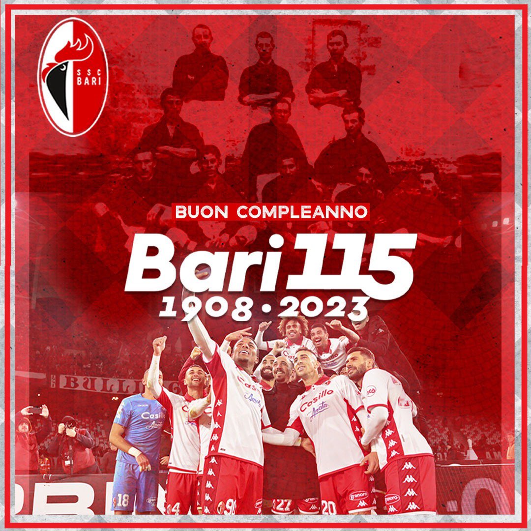 sscalciobari's tweet photo. 🔴⚪️🐔 1908 ▶️ 2023 🤍❤️
Una storia d’amore lunga una vita.
•
#Bari115 #sscbari #serieBKT #serieB #legaB https://t.co/wRFIIi2PlT
