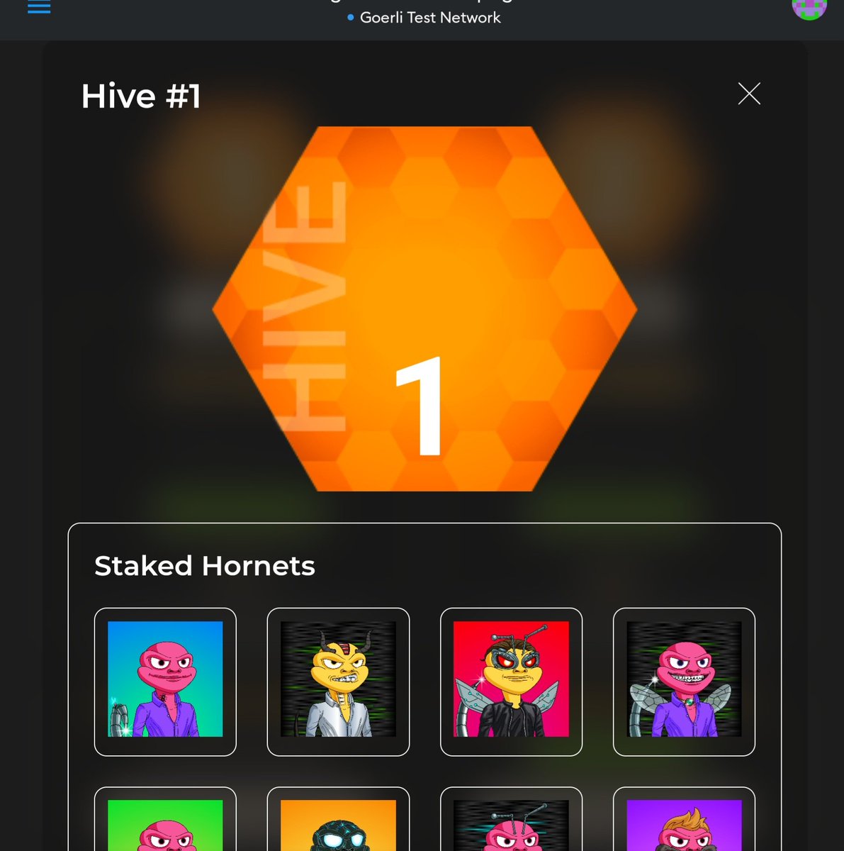 TheCyberHornets's tweet photo. Here's some more screenshots from Goerli testing.

Encountered a few bugs but Hornets are used to eating those! 🐝 🍽 🐛

Working on a couple of UI improvements as well.

Things are looking great! 😉

#P2E #NFTs #comics #Staking $Venom https://t.co/C9HVwjOIDk