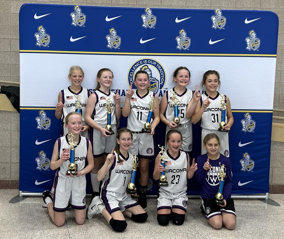 These girls have steadily improved all season and finally got the payoff today. STMA Shootout Champions for Waconia 5th Grade Purple! <a href="/wba_waconia/">Waconia Basketball Association</a>