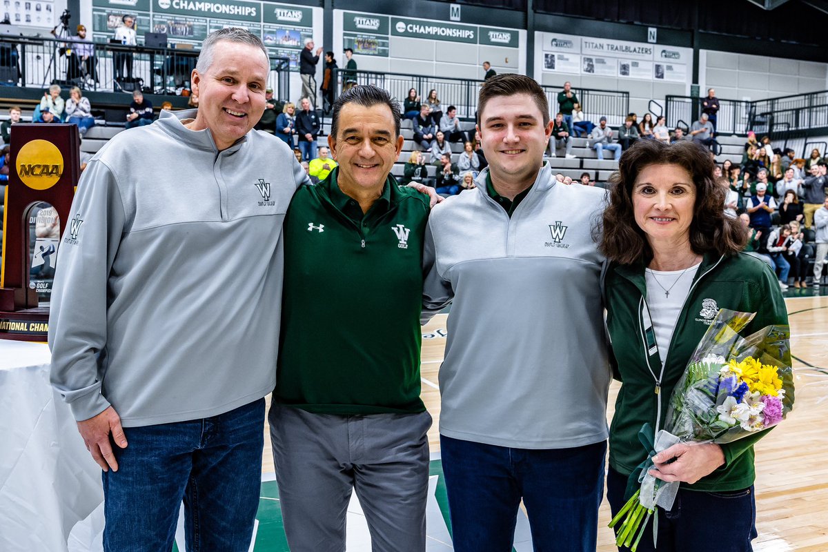 iwumgolf's tweet photo. Finally got to properly recognize our guy @rob_wuethrich and his parents! 

Congrats on a great career and thanks for your continued support of the Titans! #TGOE https://t.co/iMeo5206n7