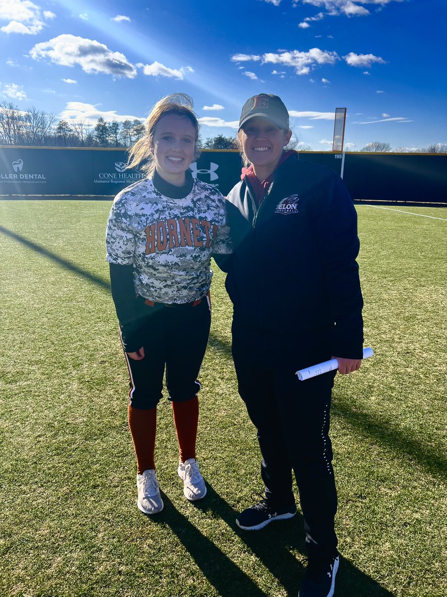 Hanover16u's tweet photo. Thank you to the coaches and players @ElonSoftball for working with @CaitWells2025 and @kayliee_brookee today!  Also thankful to @LRSoftball for having @Saunders__Addie on campus today as well! 🐝 💪🏻 https://t.co/wfFifWoKVB