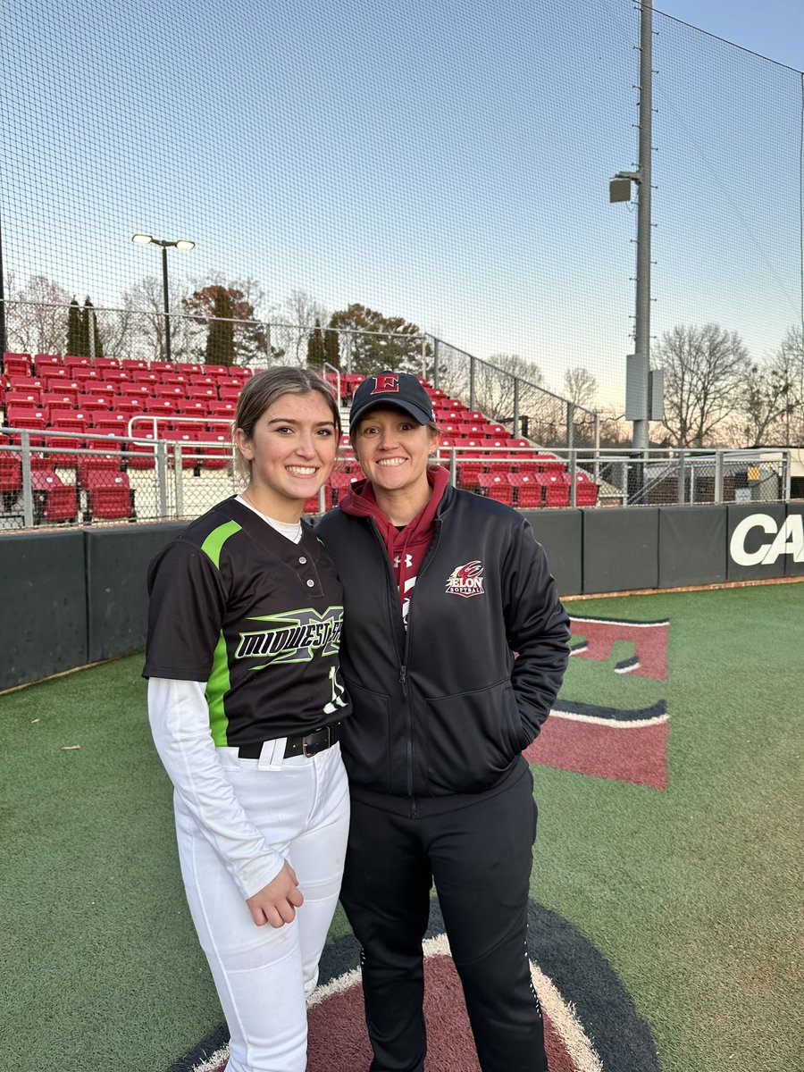 Had a really good time today at <a href="/ElonSoftball/">Elon Softball</a> camp! I learned a lot and look forward to incorporating everything back home. Thank you Coach Bo, <a href="/mborden22/">Mallory Borden</a>, staff and players for a great camp!!