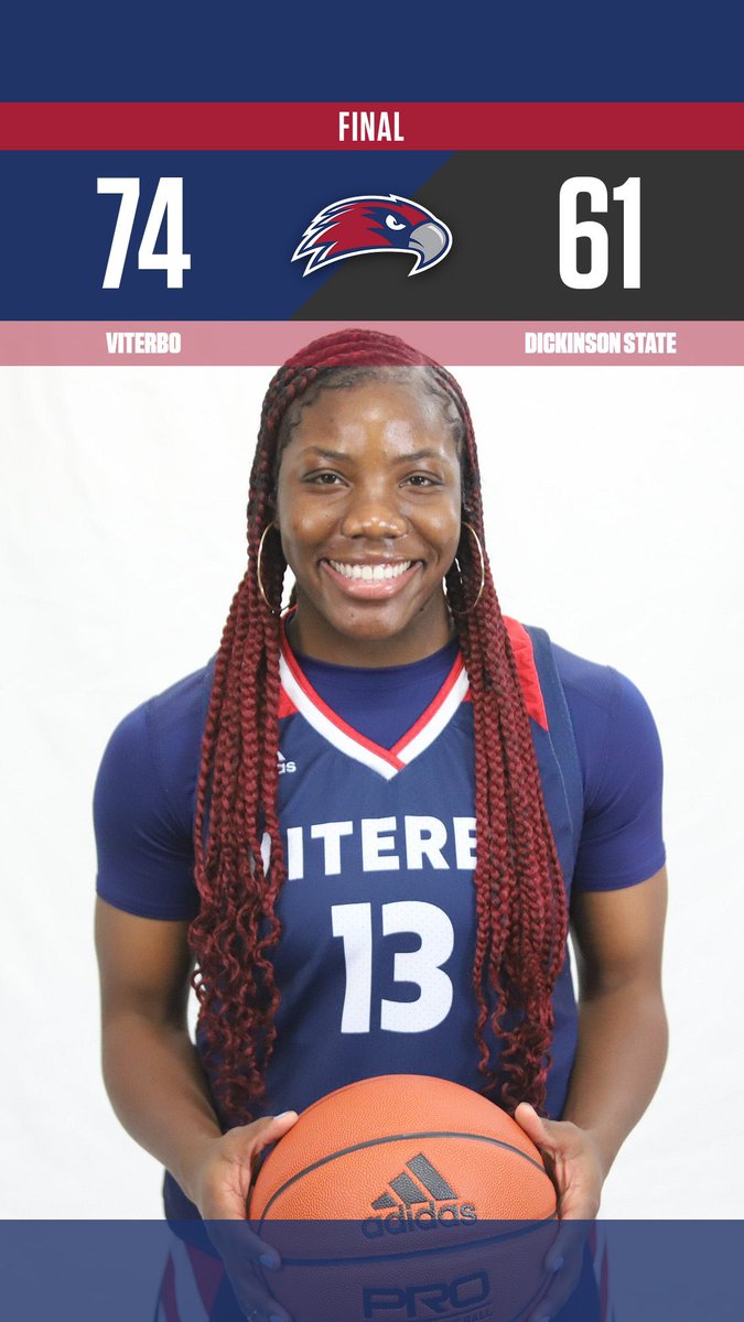 Lady VHawks come away with a huge road victory beating Dickinson State 74-61! Huge games for <a href="/SLeinfelder/">Sophie Leinfelder</a> (14pts, 7ast) <a href="/nataliaidaa/">N</a> (17pts, 6rb) and <a href="/Tyreeshabb/">TyB🌱</a> (17pts, 4rb). Great team win ladies!! #GoVHawks #TakeFlightTogether #TeamWin