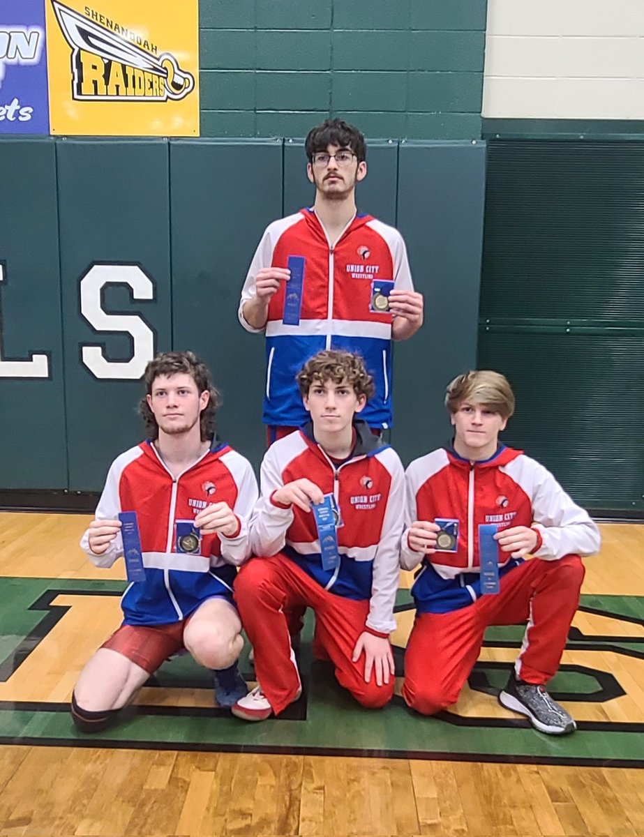 COUNTY CHAMPIONS!!! Senior Landen Dickmann, Sophomores Bradin Daniels and Conner Cline and Freshman Gavin Elmore!
