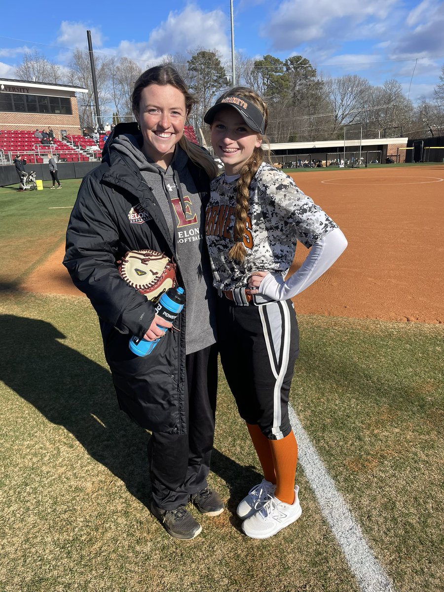 CaitWells2025's tweet photo. Had a great day of learning at the @ElonSoftball camp today! Loved meeting and working with all the coaches and players. I really enjoyed the catching session and all of the great drills! I look forward to attending more camps and will keep working hard! @Hanover16u https://t.co/oRNipZtZbS