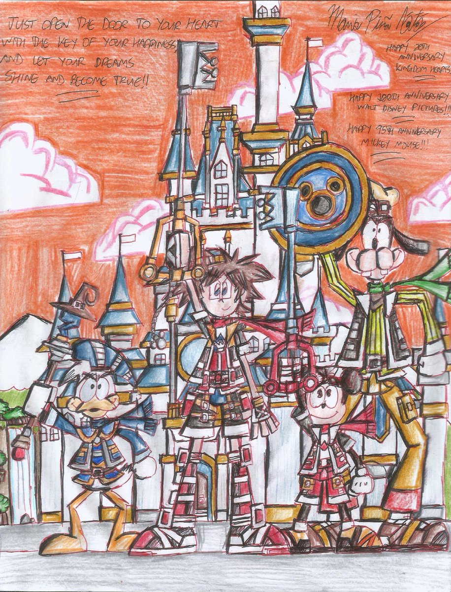 Best Drawings of the 2022.

Ready for protect dreams and hopes of people!

#Sora
#MickeyMouse
#DonaldDuck
#Goofy
#KingdomHearts 
#SquareEnix 
#Disney
#Keyblade
#CinderellaCastle
#Disney100