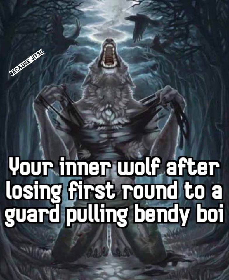 Because_jitsu's tweet image. Not very alpha of you...
#Wolf #BJJ