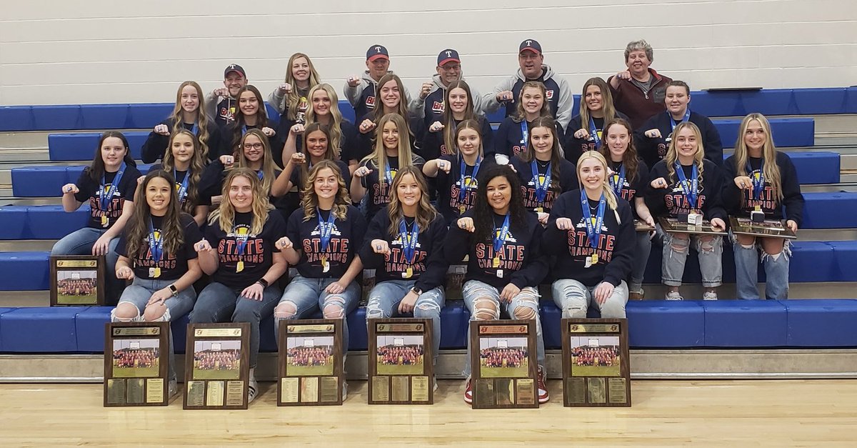 TecumsehSftball's tweet photo. Presented with our 2022 state championship rings and plaques tonight. Thank you to @thsbraves and private donors who gave us those wonderful gifts. https://t.co/D3ErZQknds