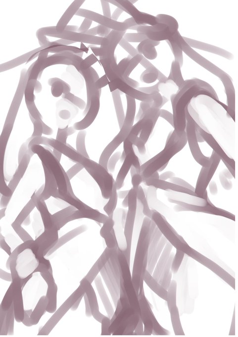 大ラフ→ラフ→下書き(色ラフ) 