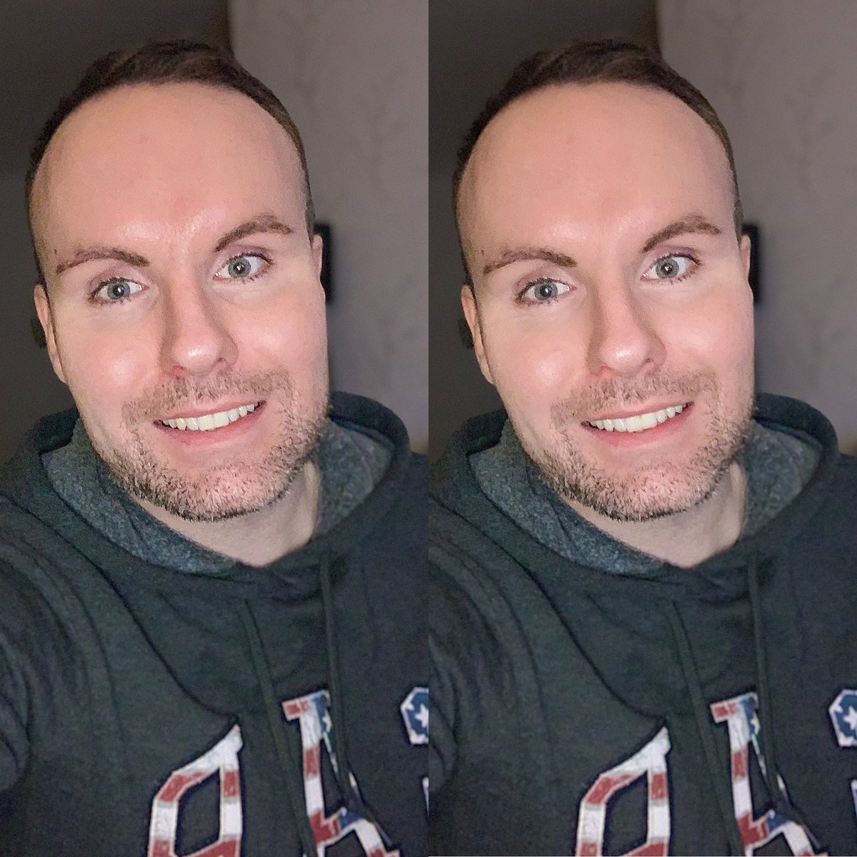 mpedley's tweet photo. I’m always someone that tries to make my photos better by making slight tweaks to myself. I only do it slightly, but I think I’m ready to stop doing it.

On the left is a selfie with #NoFilter, and on the right is a picture slightly filtered.

Which one do you prefer, if any? 🤔 https://t.co/1gTrbRKqta