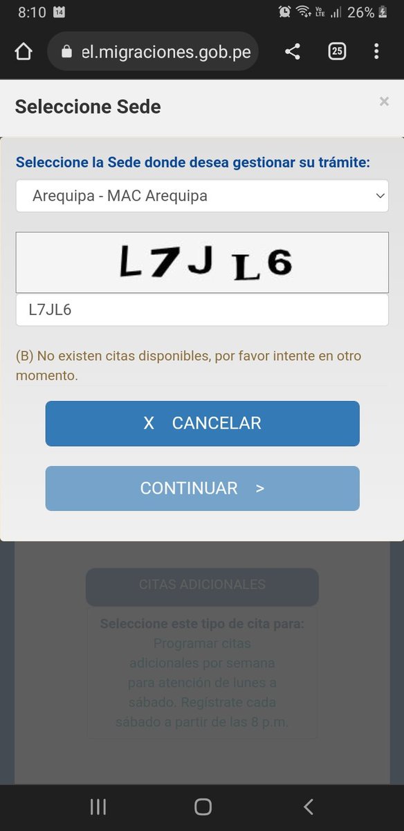 Gracias Migraciones, en 20 minutos llegue a esto. Y digo 20 minutos porque entre desde las 7:50 p.m.