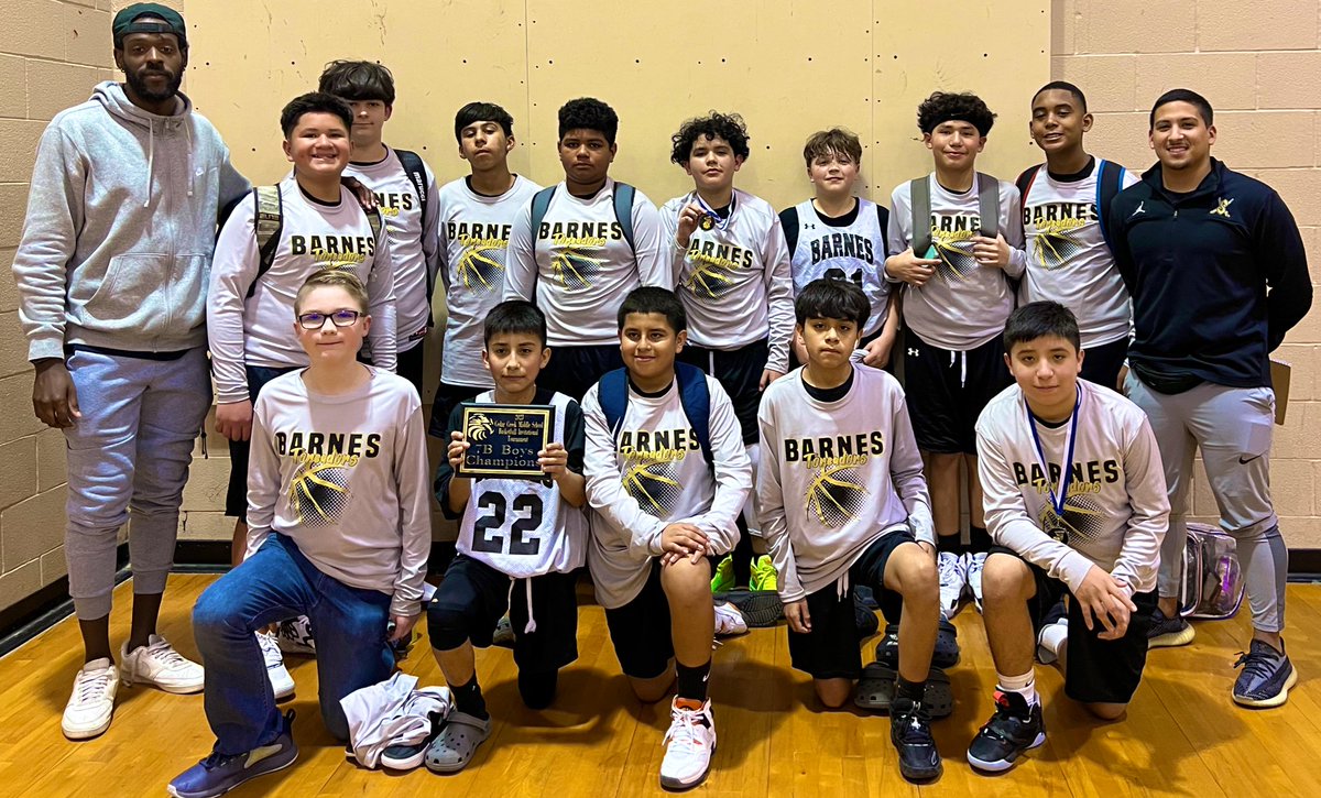 It was an eventful Saturday for the Barnes Toreador Basketball B teams. They competed in the Cedar Creek MS Basketball Invitational and took home some hardware. 8th grade B took 3rd place overall and our 7th grade B were 1st place tournament champions!