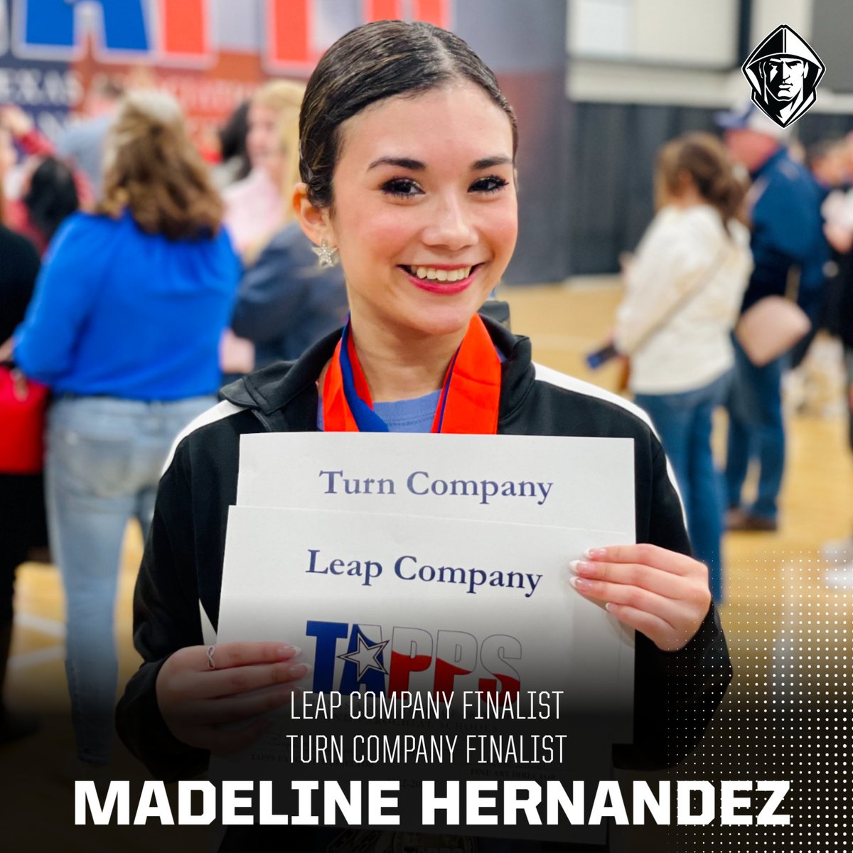 Congratulations to the following student-athletes who won individual awards!

Kamryn Melancon - First in Kick Company
Madeline Hernandez: Finalist in both Leap and Turn Company. 

#GoFriars