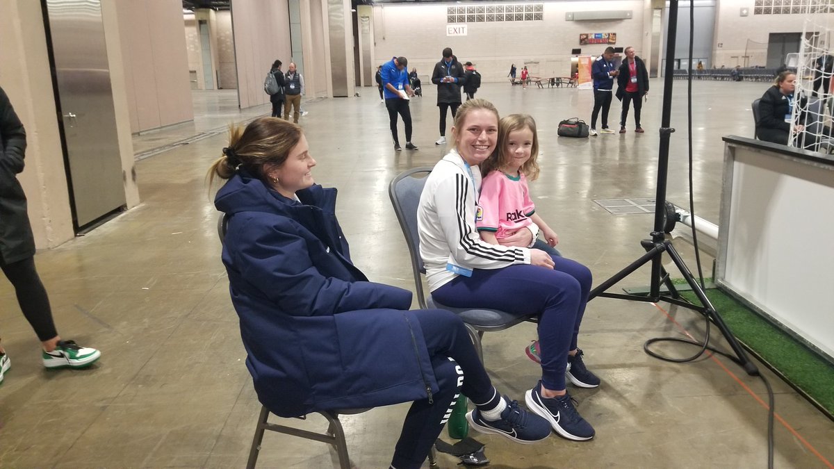 Allie having a blast with <a href="/payton_woodward/">Payton Woodward</a> #PHL23 <a href="/UnitedCoaches/">United Soccer Coaches</a>