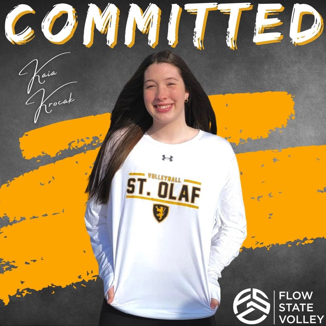 Congratulations to 2023 MB Kaia Krocak on her commitment to St. Olaf College! #OlePride #UmYahYah @KaiaKrocak @StOlafVB @TCUTitansVB

#volleyball #collegevolleyball #volleyballrecruiting #collegevolleyballrecruiting #committed #classof2023 #recruitingcoordinator #flowstatevolley