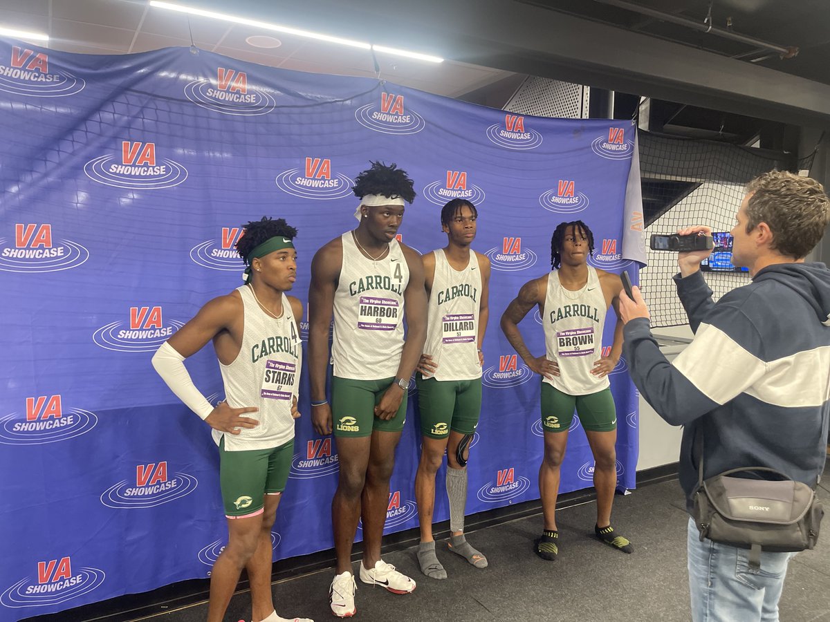 Congratulations to Archbishop Carroll's Boys 4x200 Relay Team (Desmone Starks, Nyckoles Harbor, Drew Dillard &amp; Marcus Brown) as they Won the VA Showcase Invitational. The Team is now #1 in the US and their time of 1:26.42 is US 4th Best All-Time.
 WOW!!!!