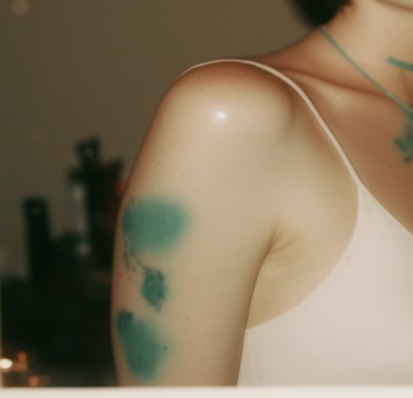 StoicalSophist's tweet photo. @mileszim "I love your tattoo of a petri dish mold colony!"

"Well, *I* love your Escher dress and off center neck!" https://t.co/IB25xUVQIb