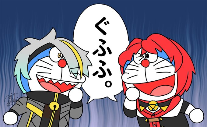 アンジュ・ドラリーナとドラ衣メイカ。この2人のコラボが1番好き。ずっと小学生みたいな煽り合いしてるのいいよね.... 