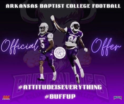 grateful for the conversations with @coachbailey_abc and another official offer🖤💜 #buffup 
@coachdwms @ArRecruitingGuy @jpat1313 @JakeNorwood13F @CoachBrianGlas1
