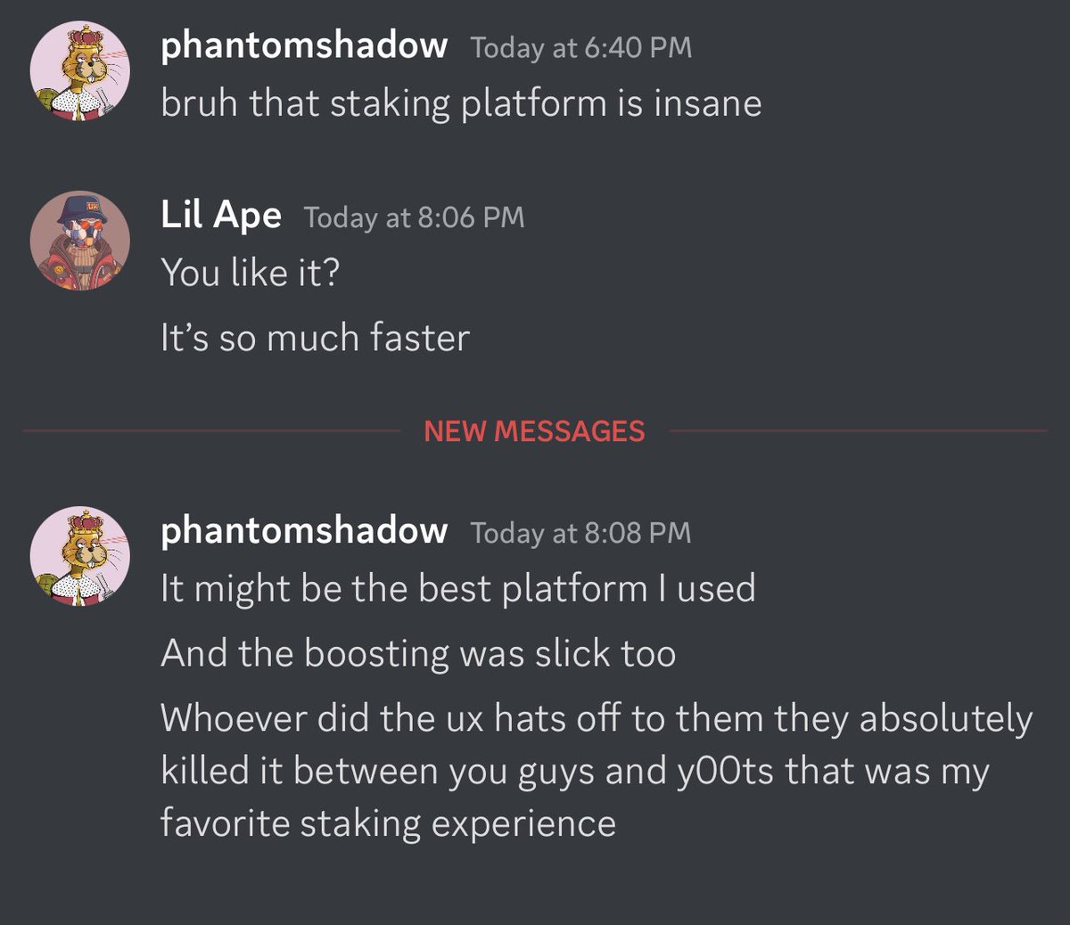 People seem to like the new staking site on @UkiyoNFT_ !

Lowkey the best compliment we can receive, <a href="/DeGodsNFT/">DeGods</a> &amp; <a href="/y00tsNFT/">y00ts</a> are Goated at UI/UX and are a big inspiration ⚡️