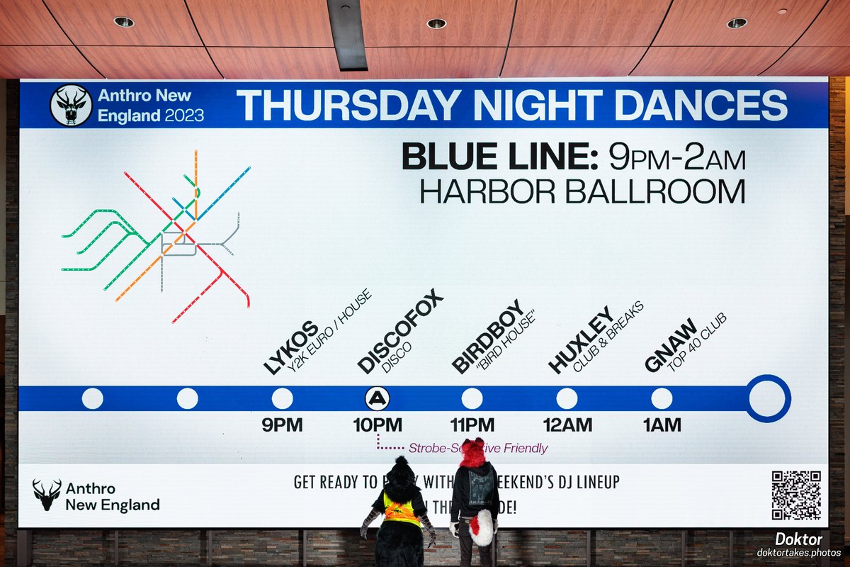 the con might not OFFICIALLY start until friday at opening ceremonies.. 
but that doesn’t mean we can’t PARTY!!

THE THURSDAY NIGHT DANCE LINEUP IS 🔥FIRE🔥 
ft. <a href="/CanineLykos/">Lykos (inactive)</a> <a href="/thebasementlabs/">Fox @ The Basement Labs</a> <a href="/Thraten/">thraten</a> <a href="/HuxleyFur/">@huxley@furry.engineer</a> <a href="/sabertoothdrake/">GNAW 🇺🇦 🔜 AC</a>