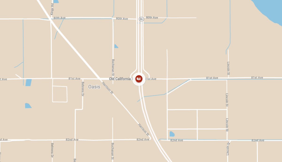 CALFIRERRU's tweet photo. TRAFFIC COLLISION WITH EXTRICATION in Oasis - rpt @5:20p.m. Hwy 86 Expressway/Avenue 81. Firefighters on-scene of passenger vehicle vs semi truck. Confirmed parties trapped, additional resources requested. #86IC @chpindio https://t.co/MG8t3krUz0
