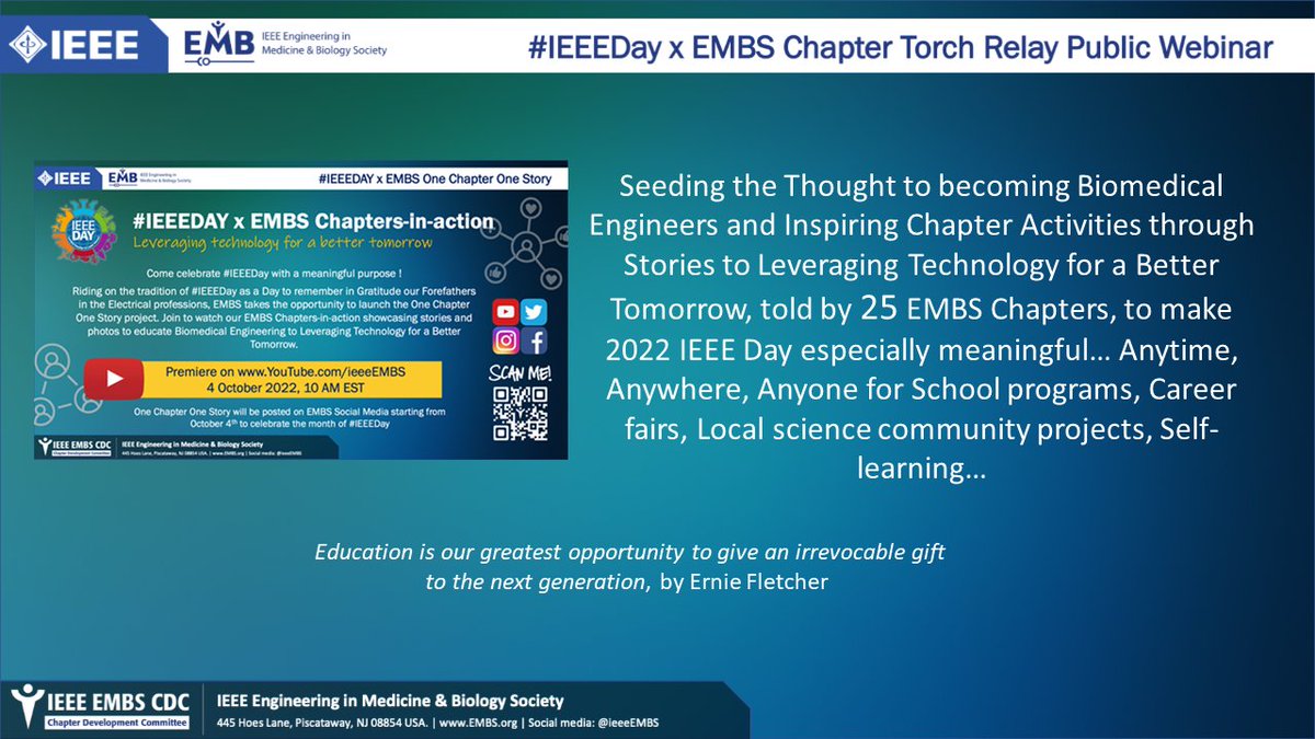 IEEEembs's tweet photo. We would like to extend our appreciation to All Chapters who have given their support to IEEEDay EMBS One Chapter One Story project, dedicated for IEEEDay 2022... THANK YOU! #EMBS #EMBSFamily #IEEE #ieee2022 #ieeeday2022 #IEEEDay https://t.co/K1J4bemQnC