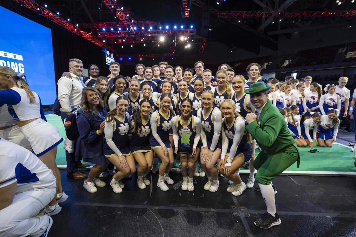 First time competing. First 𝐓𝐎𝐏 𝐓𝐄𝐍 finish. Proud of this team, it’s only up from here! 

Go Irish! ☘️

#irishon3familyon6 #historymade #ucacollegenationals