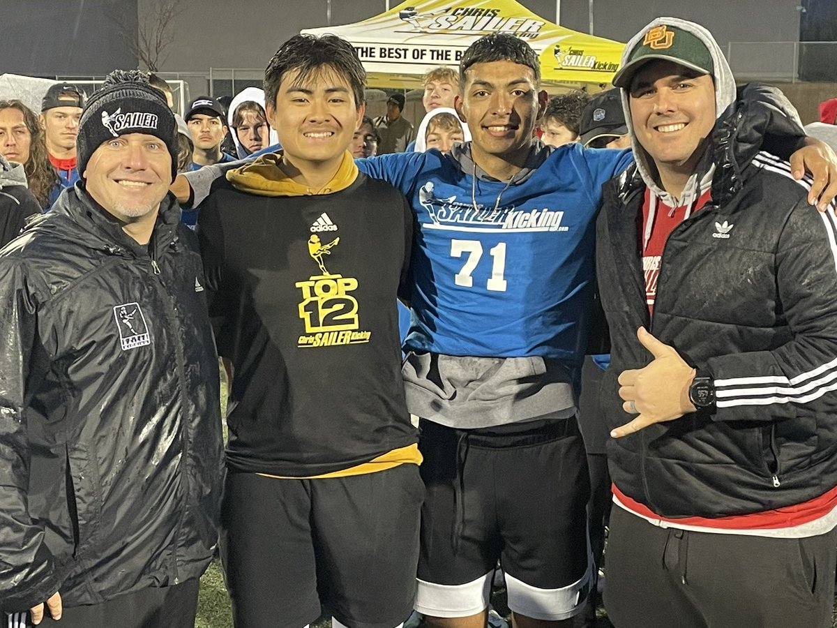 Huge congratulations to your Vegas XLI Group 3 Competition Champions… FG: Ramon Villela (2023, CA) & Punt: Rey Sanchez (JC, CA). #TeamSailer