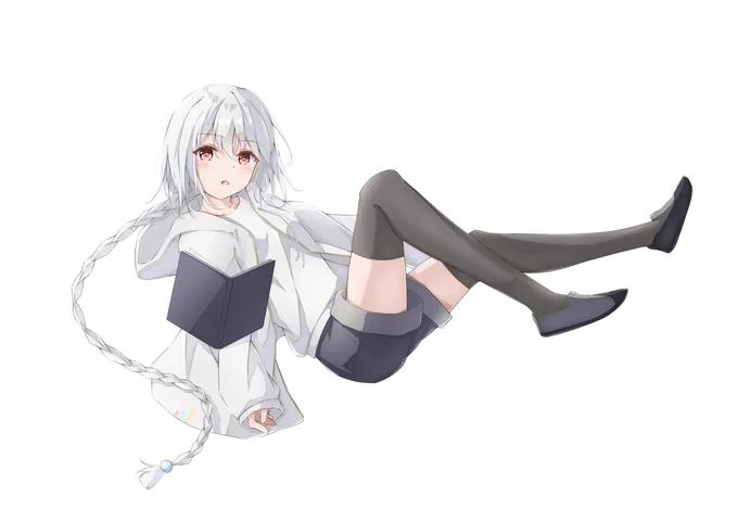 この度 #SKIMA でオリジナルキャラクター描かせていただきました!白髪白パーカーいい。。。#イラスト #有償依頼 