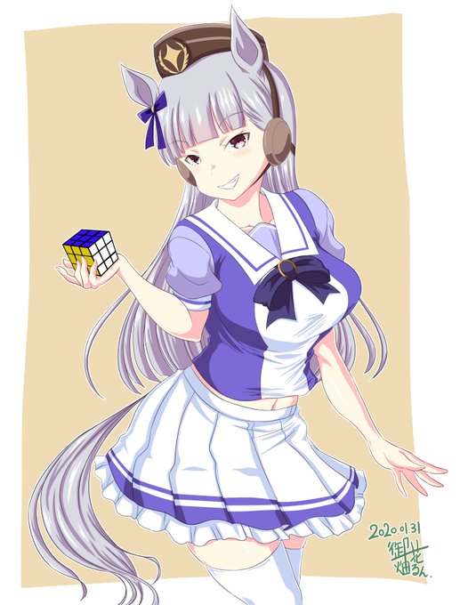 ゲーム始まる前に書いてたウマ娘のゴルシあったw
アニメのイメージだと顔こんな感じだったんだよなw 