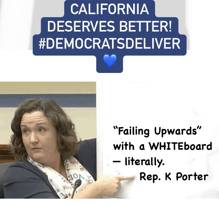 Failing Upwards…Receipts on Rep. Whiteboard Katie Porter. 🤔🧾
January 2023. #CA #Emergencydeclaration #CaliforniaDeservesBetter #DemocratsDeliver