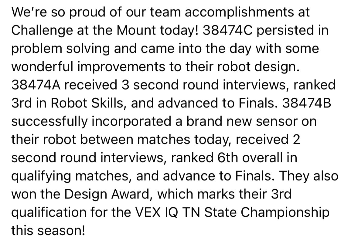 Mt. Pleasant Robotics tweet media